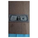 1935E  Blue Seal Silver Certificate in plastic