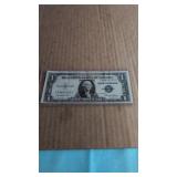 1935E. Blue Seal Silver Certificate in plastic