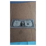 1935E. Blue Seal Silver Certificate in plastic