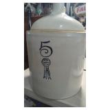 Awesome!  5 Gallon Buckeye Pottery Blue Ribbon