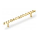 5 New  Solid Brass Kitchen Cabinet Pulls, Gold