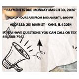 Payment & Location Info