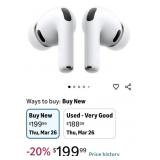 Brand New Apple AirPods Pro 3 Wireless Earbuds,