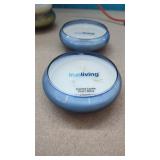 2 New 3 Wick Low Candles  Blue Lavender & Cedar