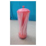 80 New (Orange) Straws in Reusable Straw