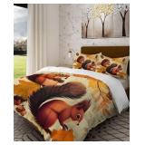 New Cute Squirrels King Size 3 Pieces Bedding