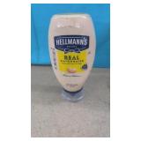 Hellmann's Real Mayonnaise 20 oz squeeze bottle.