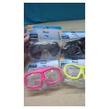 4 New Swim Mask (2 Youth, 2 child)