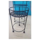 2 New Metal Plant Stands 14" Tall x 9" Round, &