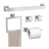 New Bathroom Accessory Towel Bar Set: 5 Pieces