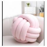 (New)  Square  Pink Knot Pillow