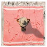 New  Coral Oversized Turkish Beach Towel Blanket