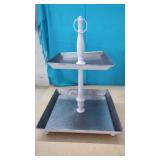 New Metal 2 Tier Tray12.5" & 8.5" Square Trays.