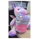 New 2pc Set Purple Unicorn Stuffed Toy Plush &