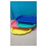 4 New Colorful Deck Trays ( around the Pool) For