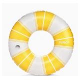 Large 44" Inflatable Tube Float, Mustard Vintage