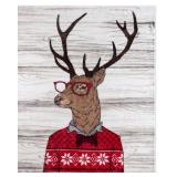 New "Smart Deer".Flannel Throw Blanket 60"x48" -