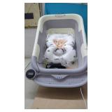 New Grey Baby Folding Bathtub with Thermometer &