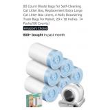 80 Litter Bags for Self Cleaning Cat Litter Box