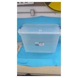 Plastic Tote with lid.  (28.75' x 16' x 18.25')