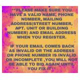 Make Sure Registration Info Is Valid - IMPORTANT