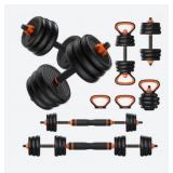 New  45lb 5-in-1 Adjustable Dumbbell Set,