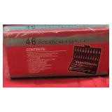 New 46 Pc 1/4' Socket Set