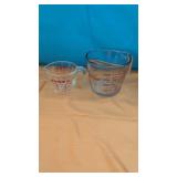 (2) Glass Measuring Cups ...1&4 cup. Pyrex &