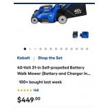 $449 . Brand New Kobalt 40-Volt 21-inch