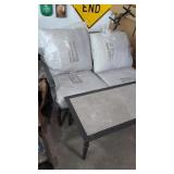 New outdoor Patio Loveseat and Table.  Warehouse
