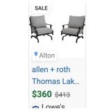 $360.  2 New Rocking Patio Conversation Chair Set.