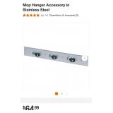 New Mop Hanger , 24-inch by 3-inch wall-mounting