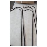 5 New ShepardS Hooks. 63" Tall  Straight Shaft