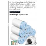80) Cat Litter Bags for Self Cleaning Cat
