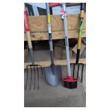 Hand Tool Lot.  Good 4 Prong Garden Fork.  Good