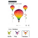 New Multicolor Hot Air Balloon Rainbow Wind