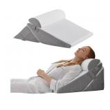 New Bedluxe 3Pcs Orthopedic Bed Wedge Pillow Set,