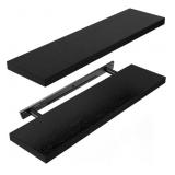 2 New Black 24" Floating Shelves  with