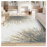 NEW Lahome Washable 9x12 Modern Abstract Area Rug
