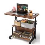 QZMDSM Portable Rolling Desk on Wheels