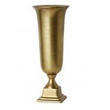 18-Inch Gold Pedestal Urn - Elegant Tapered Gold
