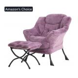 Purple Tiita Lazy Chair with Ottoman, Comfy