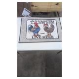 (New) Rooster & Chick Door Mat