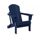 New Folding Adirondack Chair, Navy BlueFire Pit