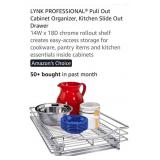 (New) (14" x 18") Chrome Pull Out Cabinet