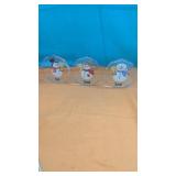 (New) 3 Piece Acrylic Snowman Trophies