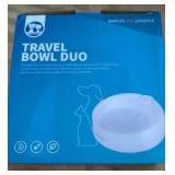 (New) Pet Travel Bowl Duo