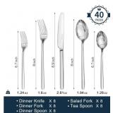 NEW 40 pc. Kingstone Stainless Steel Flatware Set