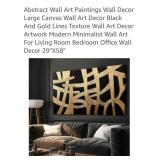 (New) 29" x 58" Abstract Wall Art Painting.