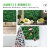(12 ) Artificial Grass Wall Decor Boxwood Hedge